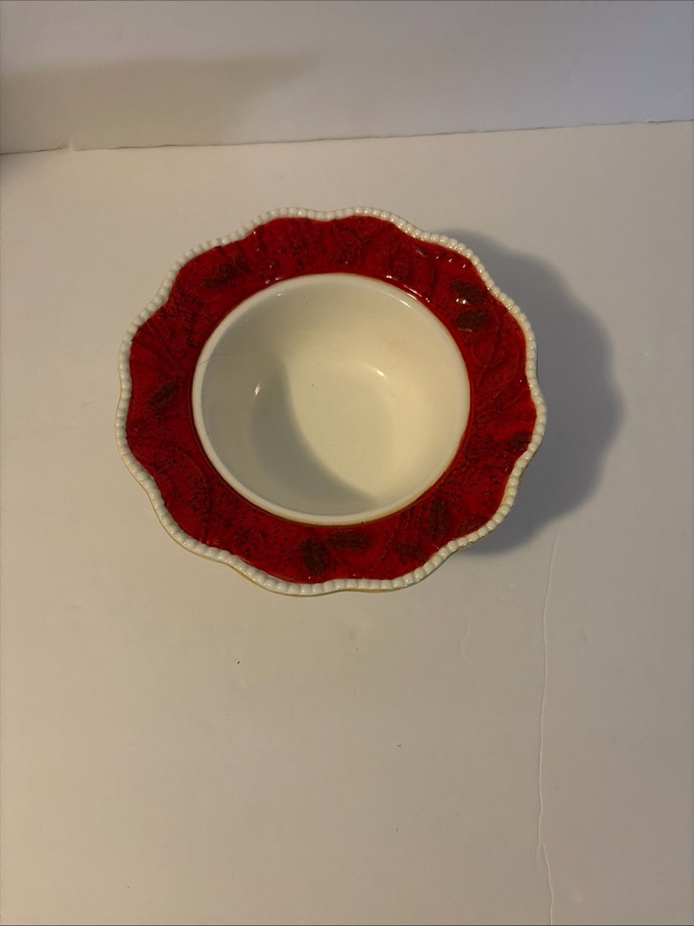 Renaissance Holiday Rim Soup Bowl Red
